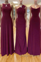 Off-The-Shoulder Floor Length Chiffon Long Bridesmaid Dress