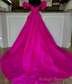 Off the Shoulder Long Prom Dress with Bow