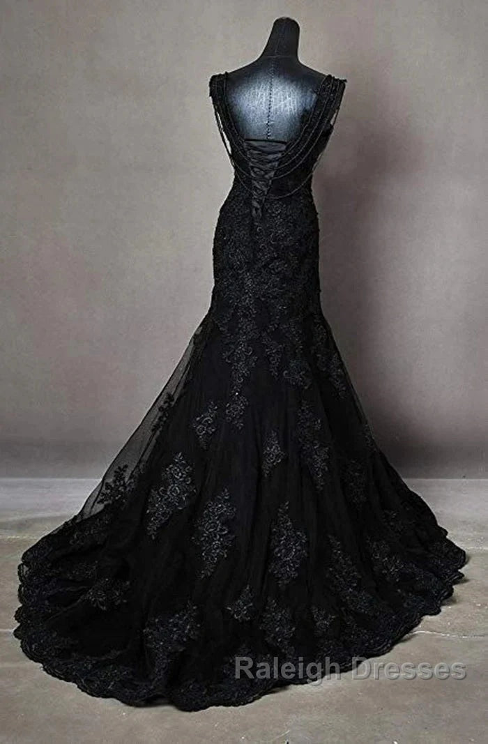 Off-The-Shoulder Long Wedding Dresses With Applique