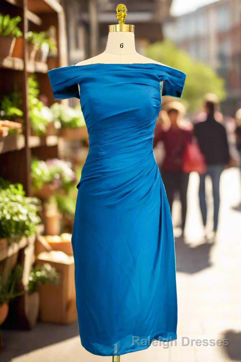 Off The Shoulder Mini Dress Short Mother Of The Bride Dresses Secondary image