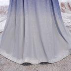Off the Shoulder Purple Ombre Long Prom Dresses, Off the Shoulder Purple Formal Evening Dress with Corset Back