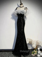 Off The Shoulder Shiny Black Mermaid Prom Dress Off Shoulder Shiny Black Long Prom Dress