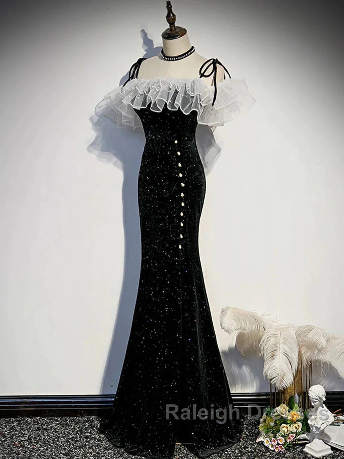 Off The Shoulder Shiny Black Mermaid Prom Dress Off Shoulder Shiny Black Long Prom Dress