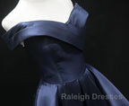 Off the Shoulder Short Navy Blue Prom Dress Short Navy Blue Prom Homecoming Graduation Dress