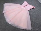 Off The Shoulder Short Pink Party Dress Homecoming Dress