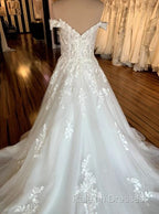 Off The Shoulder Tulle/Lace Wedding Dresses