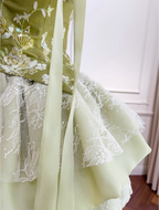 Olive Green A-Line Mesh Lace Sequined Short Prom Dresses Homecoming Dresses