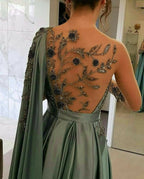 One Shoulder Beading Prom Dress Prom Dresses