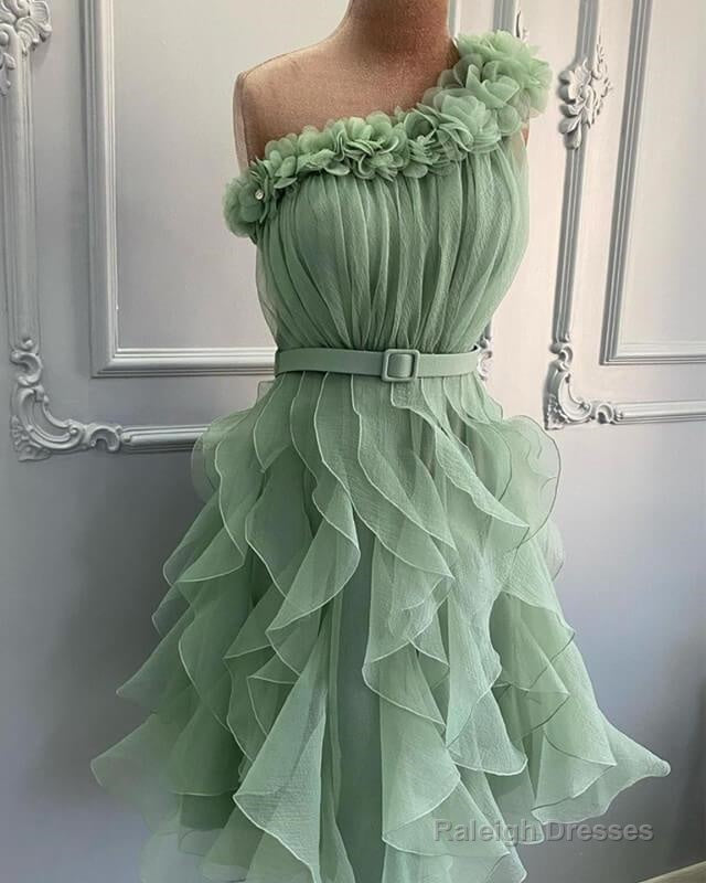 One Shoulder Organza Tiered Homecoming Dress Main image
