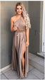 One Shoulder Prom Dresses Split Prom Dresses Fashion Prom Dresses