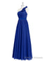 One Shoulder Royal Blue Beautiful Floor Length Bridesmaid Dresses