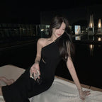 One Shoulder Sexy Tight Elegant Dress For Women, Party Dress Special Occasion Evening Dress