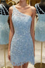 One Shoulder Short Lace Prom Dress Short Lace Prom Homecoming Dress