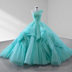 One Shoulder Sleeveless Ball Gowns Court Train Quinceanera Dress