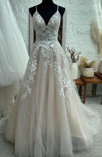 Open Back A-Line Wedding Dress, Bridal Gown ,Dresses For Brides