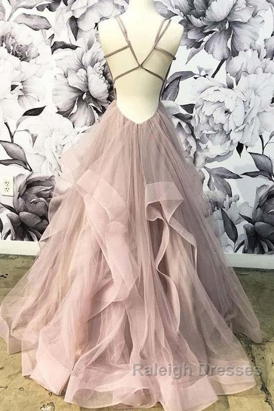 Open Back Dusty Pink Prom Dresses Long Simple Prom Gowns Secondary image