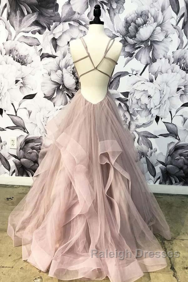 Open Back Dusty Pink Prom Dresses Long Simple Prom Dresses Long Prom Gowns Secondary image