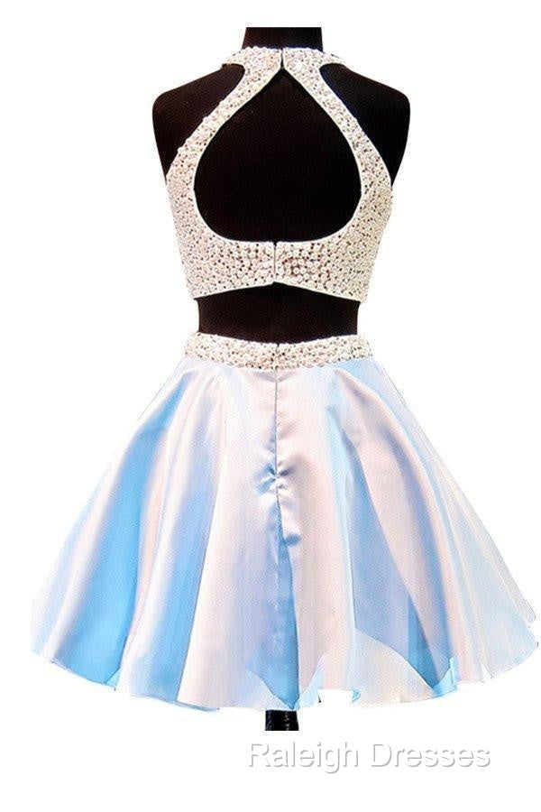 Open Back Jewel Sleeveless Homecoming Dess With Beading Secondary image