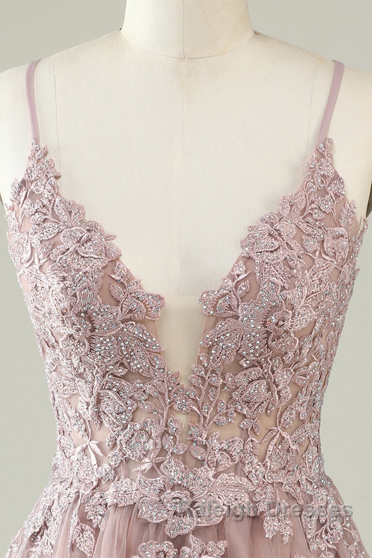 Open Back V Neck Pink Lace Appliques Prom Dresses Pink Lace Homecoming Dresses Short Pink Prom Graduation Prom Dresses