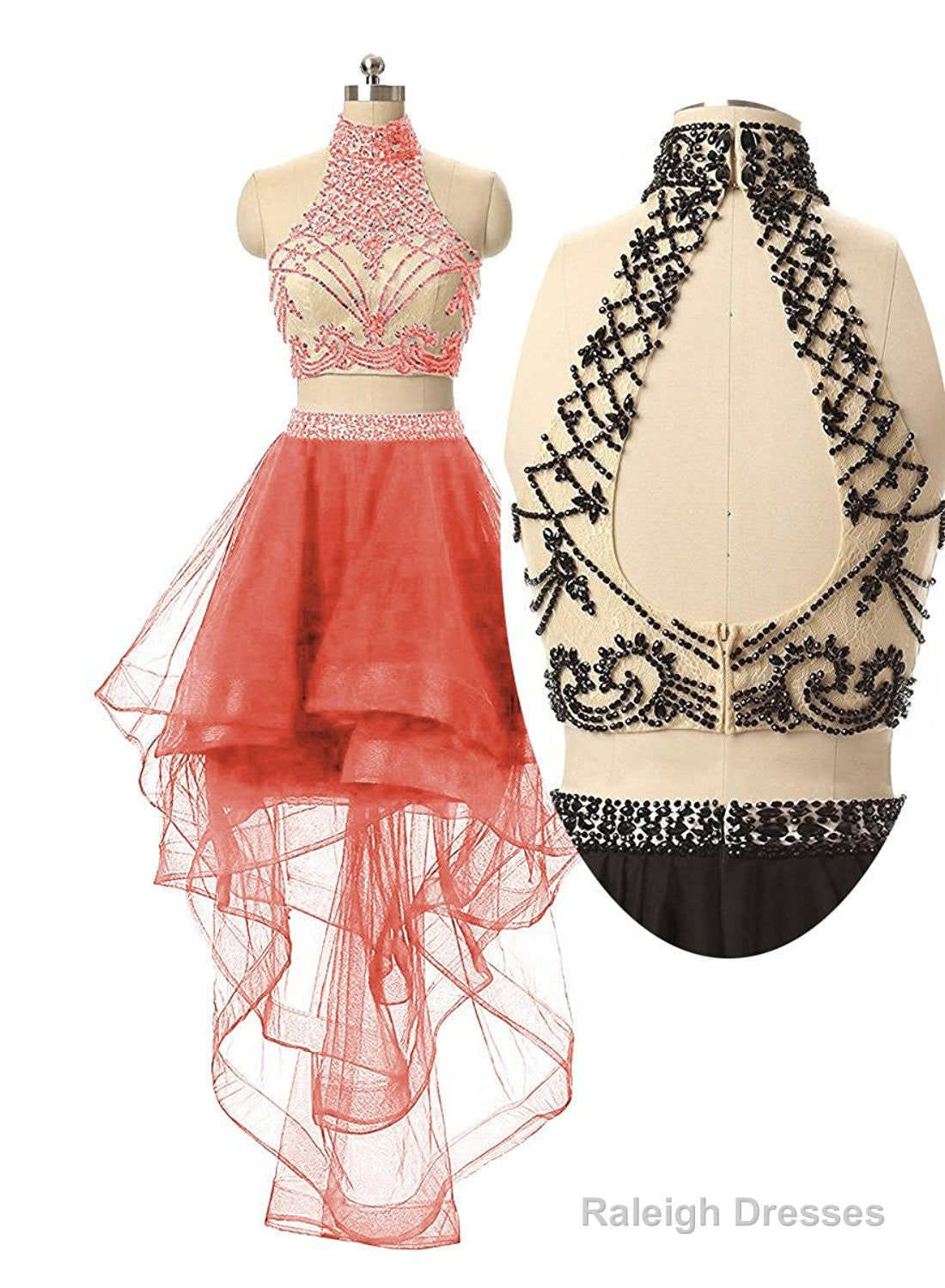 Orange 2 Pieces Homecoming Dress Secondary image