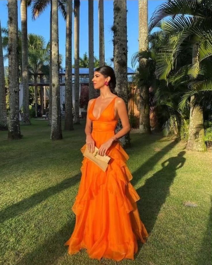 Orange Long Prom Dress Prom Dress Prom Dress Prom Dresses