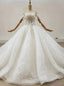 Order Your Ideal Ivory White Ball Gowns Tulle Sequins Off the Shoulder Beading Wedding Dress