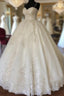 Organza And Tulle Sweetheart Lace Appliques BallGowns Wedding Dresses
