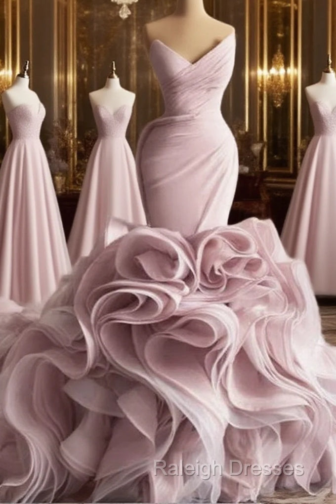 Organza Mermaid Wedding Dress  Prom Evening Gown