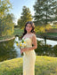 Pastel Yellow Prom Dresses Elegant Lace Prom Dresses