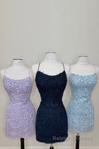 Pearl Pink Lace Tight Homecoming Dress