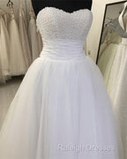 Pearl Sweetheart Tulle Wedding Dress