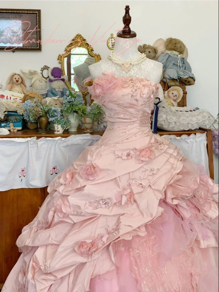 Pink A-Line Princess Quinceanera Dresses Ball Gowns Sweet 16 Dress Secondary image