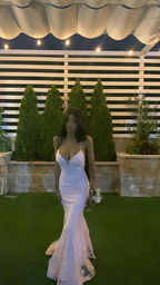 Pink Backless Mermaid Graduation Prom Dresses Prom Dresses