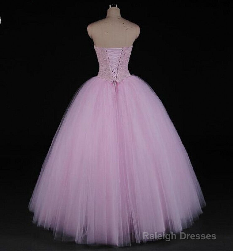 Pink Beaded Gorgeous Long Sweet 16 Dresses, New Style Formal Dresses
