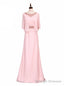 Pink Chiffon Mother Of The Bride Dresses With Jacket Plus Size