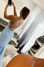 Pink Mermaid Long Prom Dress with Appliques