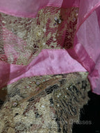 Pink Mermaid Spaghetti Straps Satin Beaded Long Prom Dress Beautiful Bridal Dress