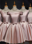 Pink Off Shoulder Homecoming Dresses Pink Prom Dresses Cute Satin Dresses