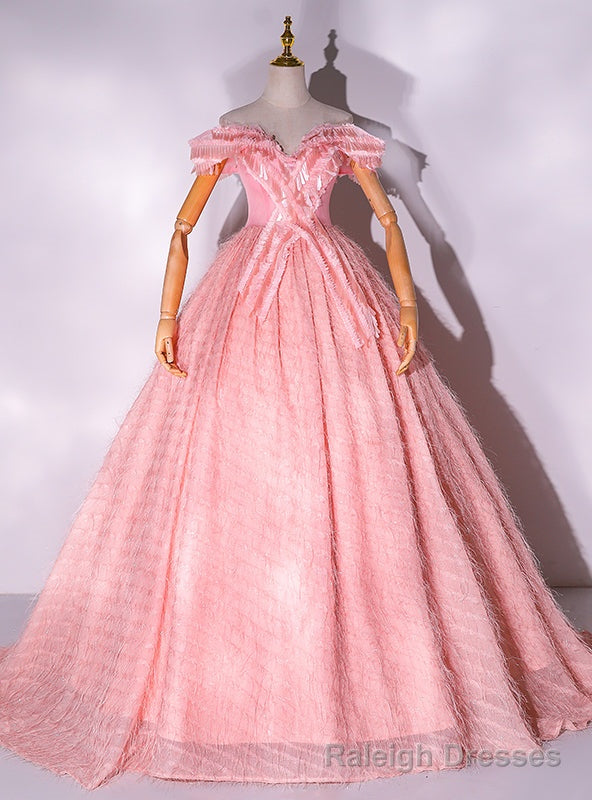 Pink Off the Shoulder Sequins Quinceanera Dress Main image