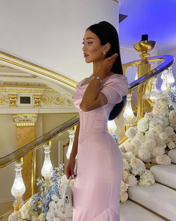 Pink Prom Dress Women Prom Gowns