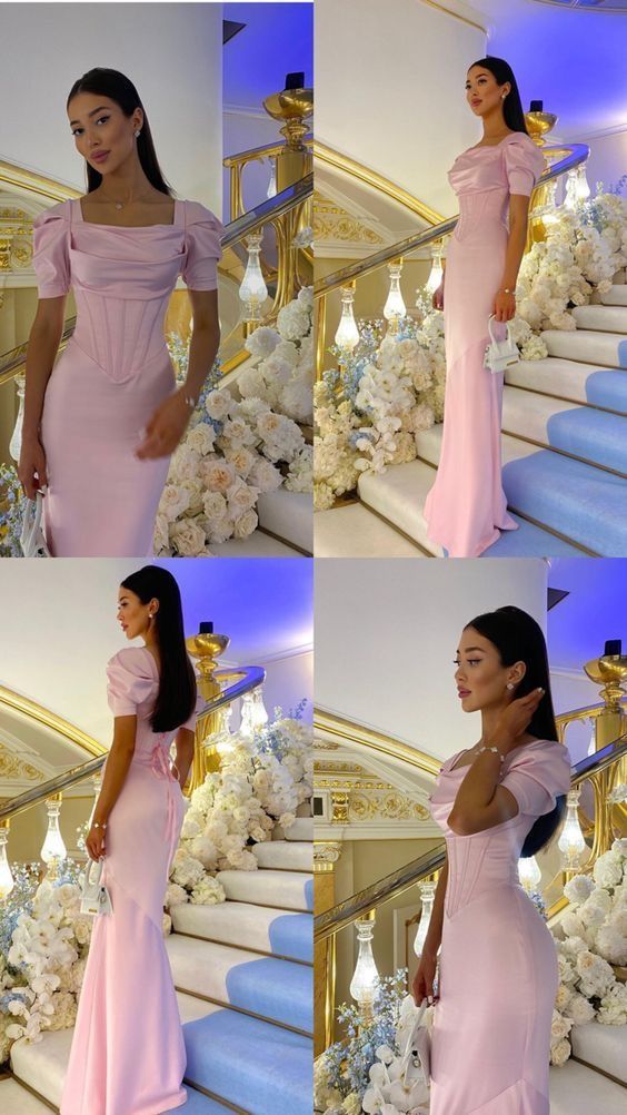 Pink Prom Dress Women Prom Gowns