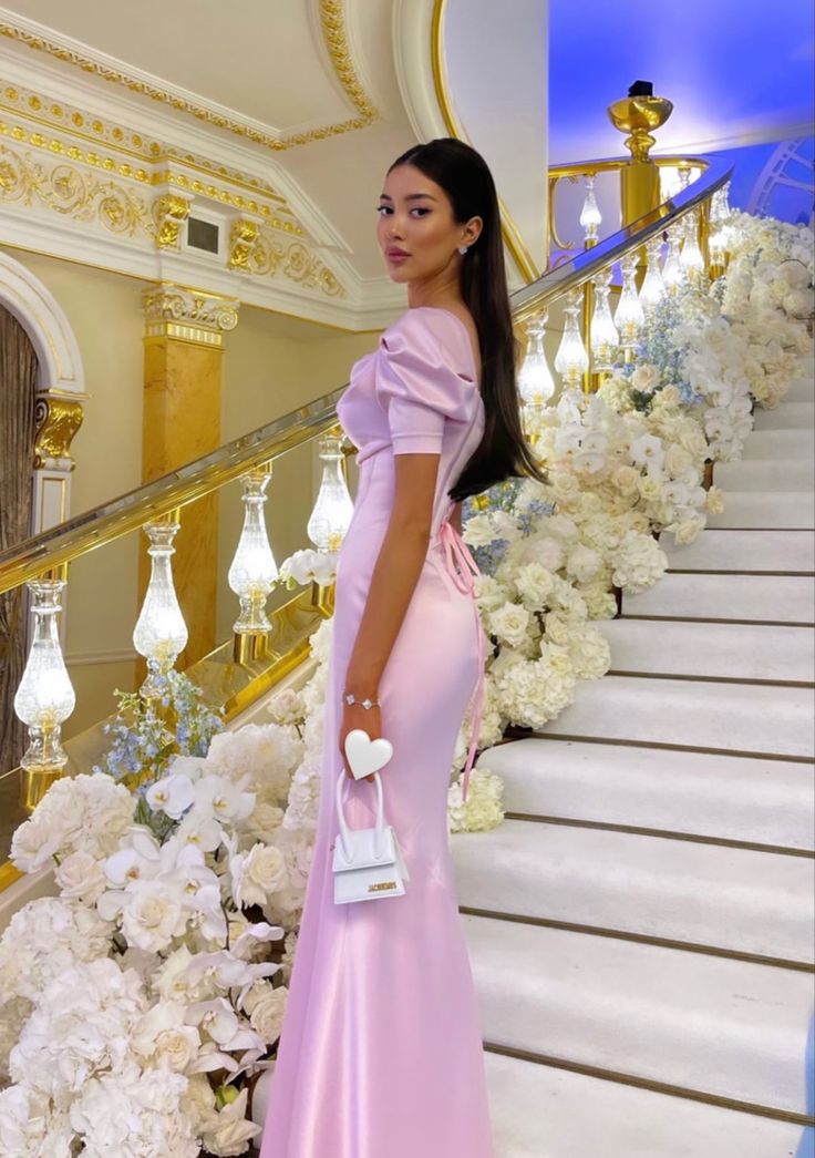 Pink Prom Dress Women Prom Gowns