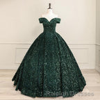 Pink Quinceanera Dresses Sequin Off The Shoulder Ball Gown Dresses