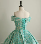 Pink Quinceanera Dresses Sequin Off The Shoulder Ball Gown Dresses