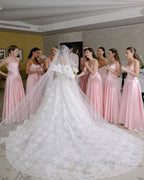 Pink Retro Elegant A-Line Spaghetti Strap Satin Long Prom Dresses Birthday Prom Dresses Bridesmaid Dresses