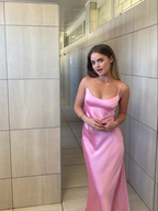 Pink Satin Prom Dresses Long Prom Dresses Prom Dresses