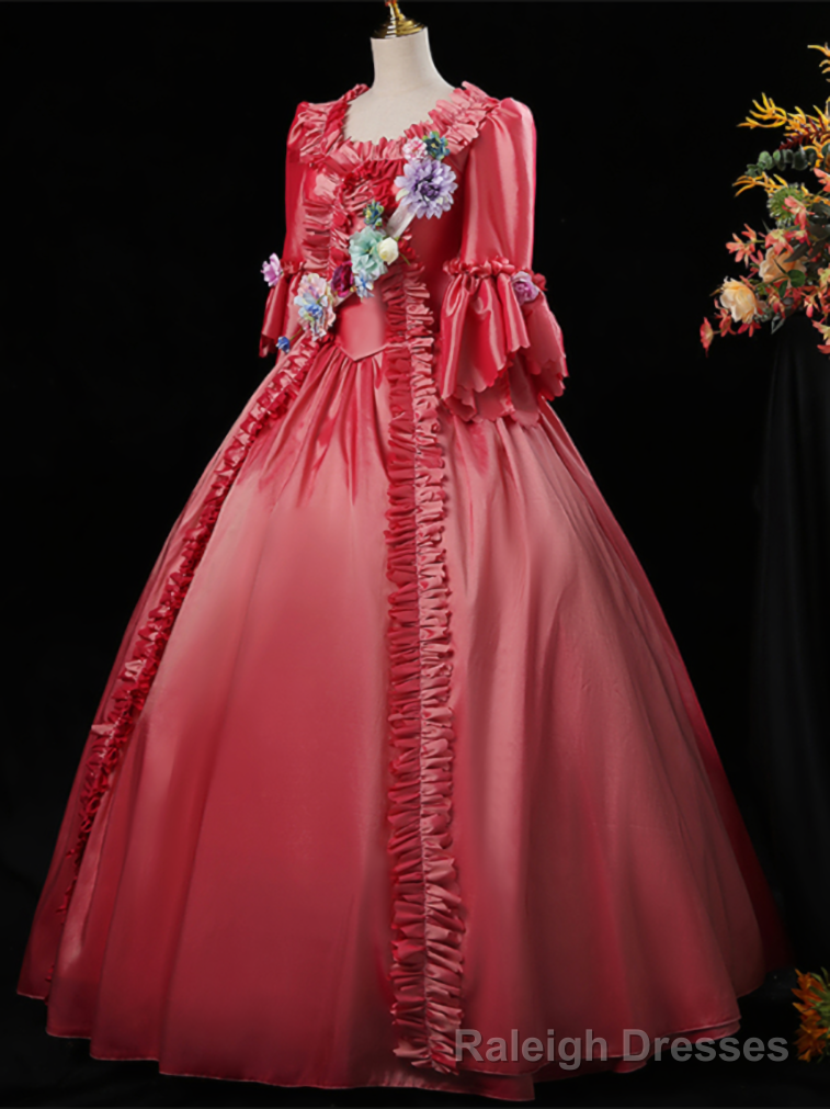 Pink Short Sleeve 3D Flower Rococo Victorian Vintage Dress Main image