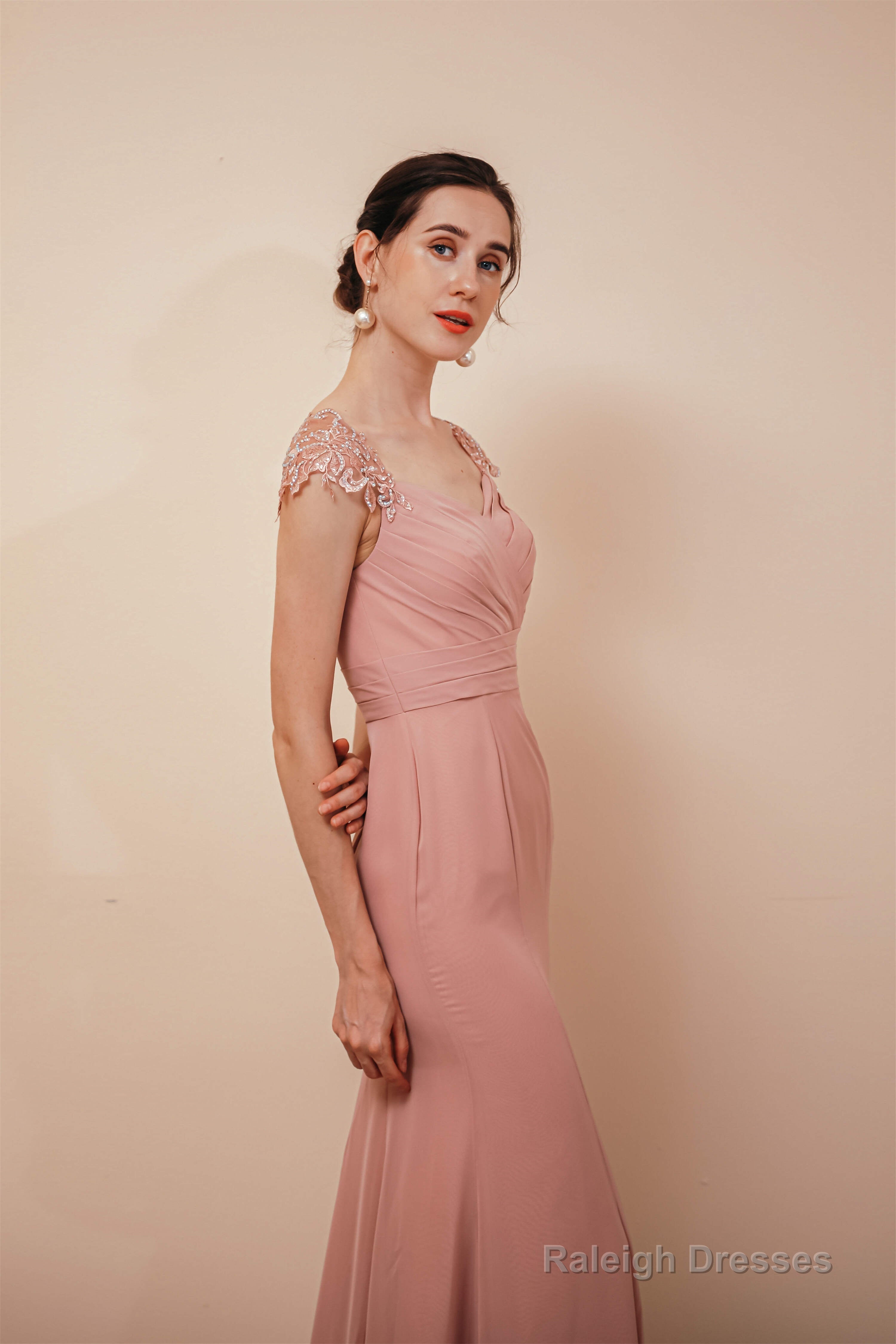 Side Split Mermaid Long Open Back Prom Dresses