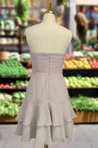 Pink Sweetheart A Line Short Homecoming Dresses Cute Mini Graduation Dresses