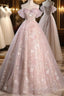 Pink Sweetheart Floral Lace And Tulle Prom Dresses Pink Sweetheart Long Prom Dresses